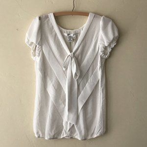 Max Studio Sheer Bow-Tie Dress Top